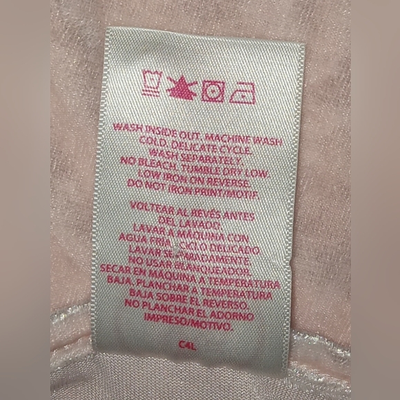 365 Kids "Royal" Sequin Velvety Pink Play Blouse Girls Sz 6 *paint stain See pix - Picture 4 of 7